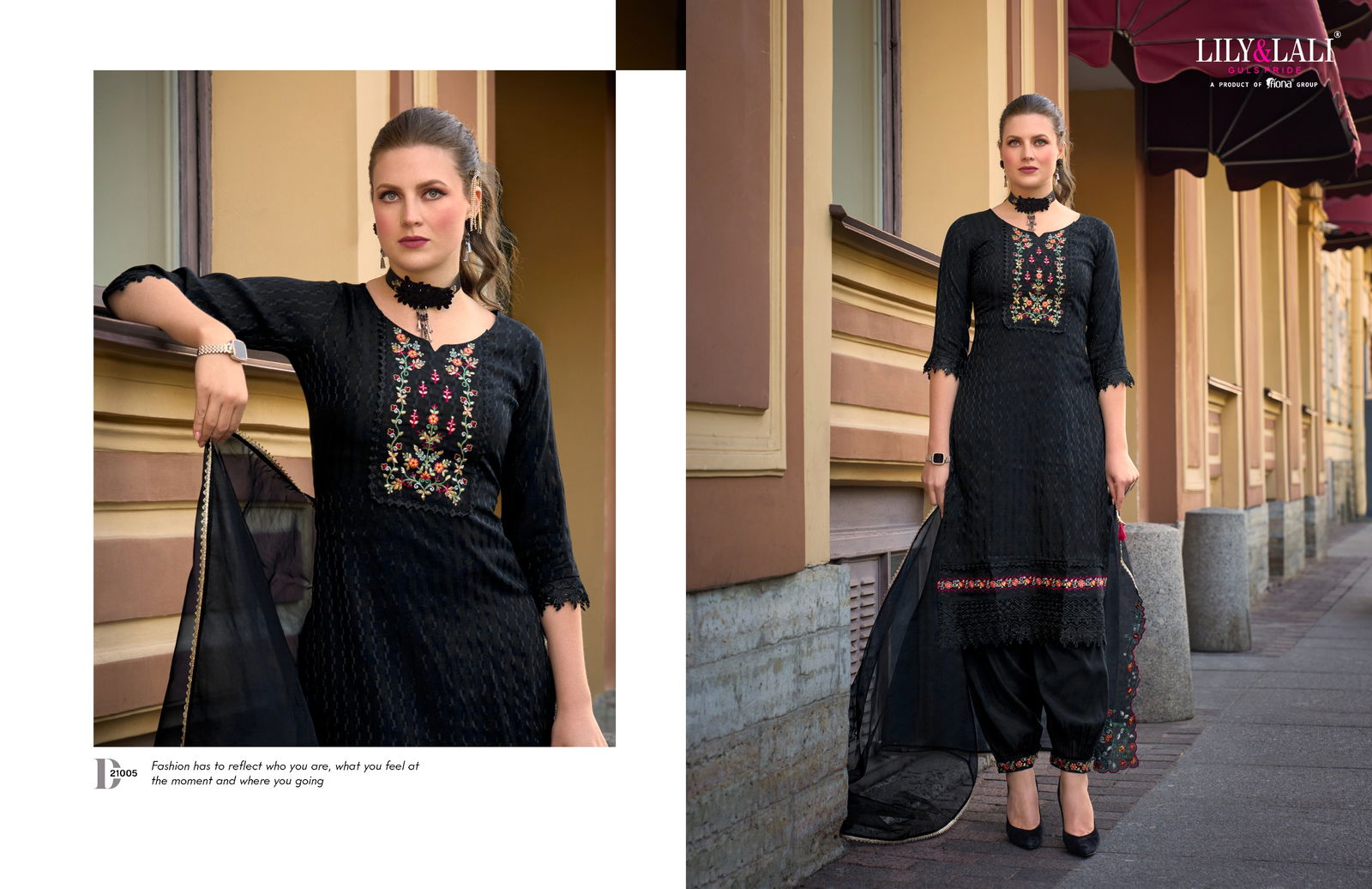 Mehwish By Lily And Lali Jacquard Silk Embroidery Kurti With Bottom Dupatta Wholesale Online